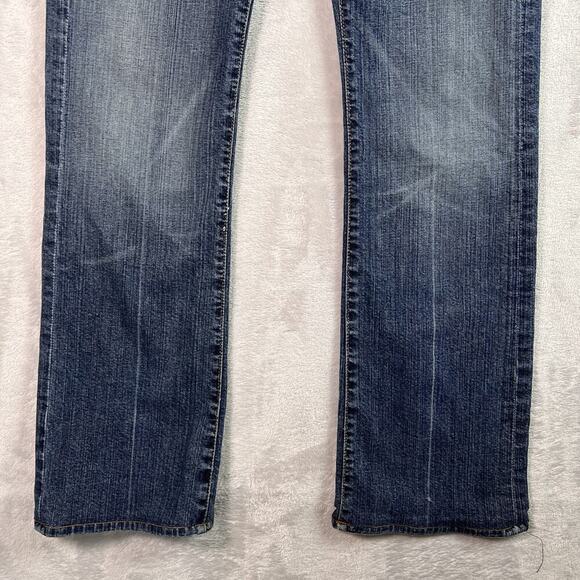 7 For All Mankind Jeans Women's 28 Straight Fit Mid Rise Blue Denim Casual Boho - Picture 3 of 12